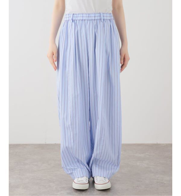 journal standard luxe「ストライプ カームパンツ」|その他|サックスブルー