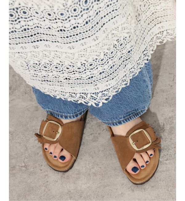 JOURNAL STANDARD relume「《予約》【PLAKTON/プラクトン】フリンジバックルサンダル」|サンダル|ベージュ