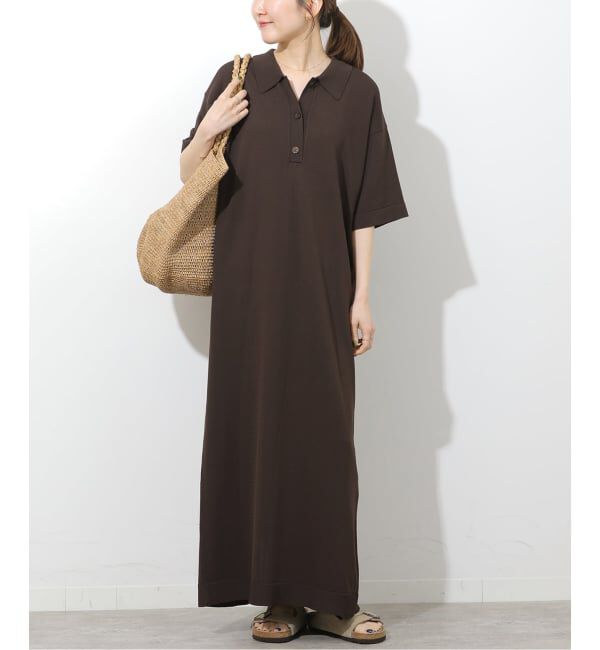 JOURNAL STANDARD relume「《予約》［接触冷感 / UVカット］クールヤーンサマーニットポロシャツワンピース」|ワンピース|