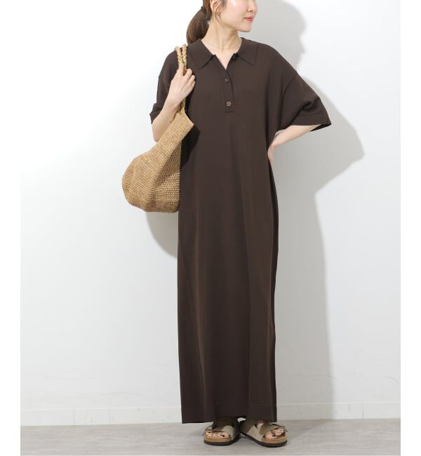 JOURNAL STANDARD relume「《予約》［接触冷感 / UVカット］クールヤーンサマーニットポロシャツワンピース」|ワンピース|
