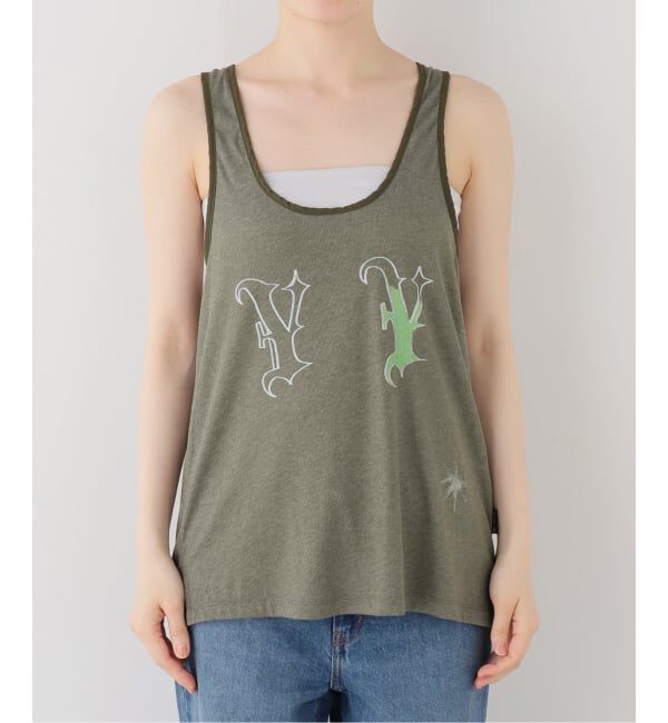 Oriens JOURNAL STANDARD「【OPEN YY / オープンワイワイ】YY BANDED SLEEVELESS TOP」|タンクトップ|グリーン