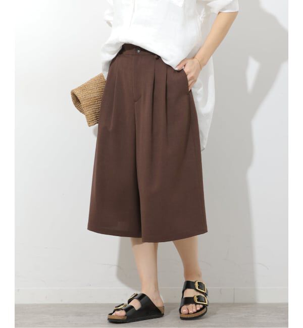 JOURNAL STANDARD relume「《予約》接触冷感 / 防シワ【MULTI FUNC+】タックハーフパンツ」|その他|ブラウン