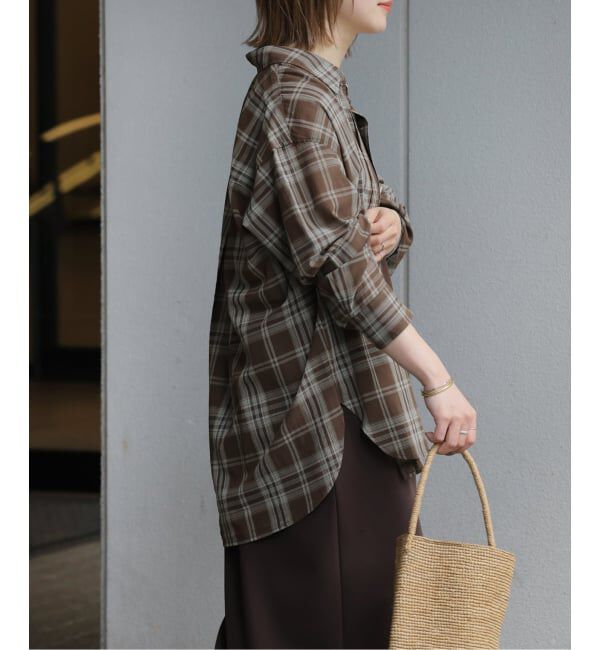 JOURNAL STANDARD relume「《予約》シアーボイルコットンチェックシャツ」|シャツ・ブラウス|