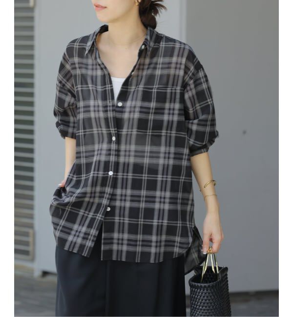 JOURNAL STANDARD relume「《予約》シアーボイルコットンチェックシャツ」|シャツ・ブラウス|