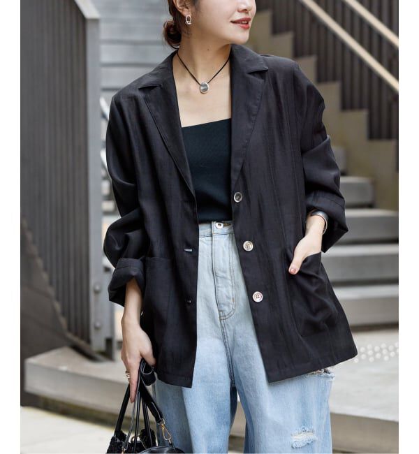 JOURNAL STANDARD「《追加予約》ライトラフクロスジャケット」|テーラードジャケット|ブラック