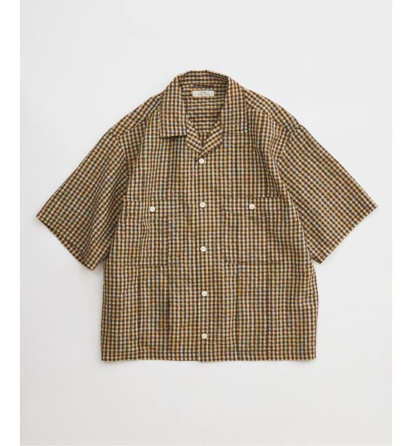 JOURNAL STANDARD relume「《予約》サッカー チェック キューバシャツ」|シャツ・ブラウス|ブラウン