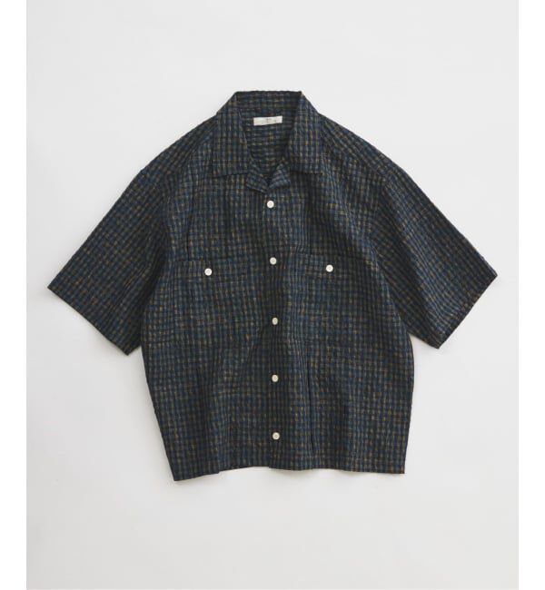 JOURNAL STANDARD relume「《予約》サッカー チェック キューバシャツ」|シャツ・ブラウス|ネイビー