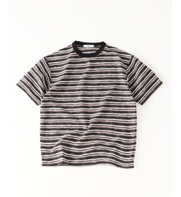 JOURNAL STANDARD relume「《予約》テクスチャー マルチボーダー Tシャツ」|Tシャツ・カットソー|ブラック B