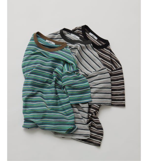 JOURNAL STANDARD relume「《予約》テクスチャー マルチボーダー Tシャツ」|Tシャツ・カットソー|