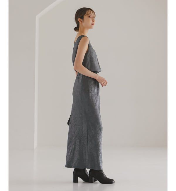 NOBLE「《セットアップ対応》リンクルサテンナローAラインスカート」|スカート|