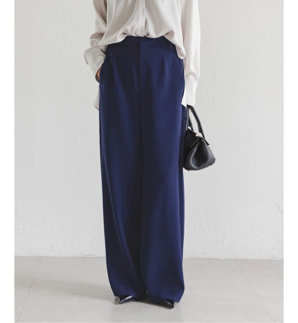 NOBLE「サイドラインピンタックパンツ」|スラックス|