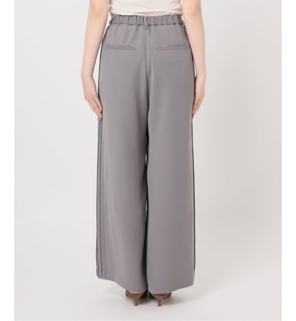 NOBLE「サイドラインピンタックパンツ」|スラックス|