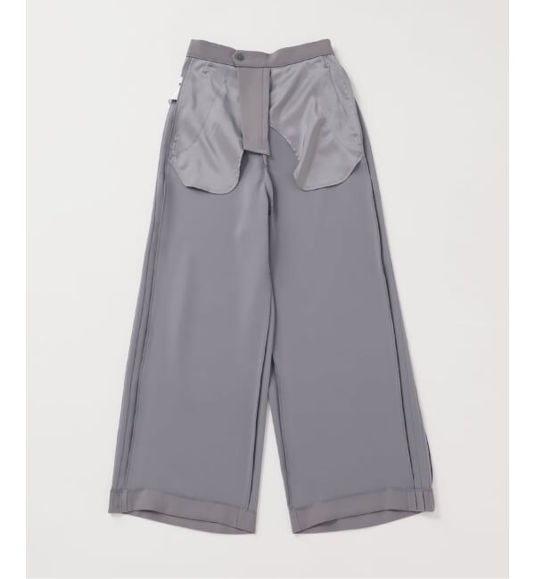 NOBLE「サイドラインピンタックパンツ」|スラックス|