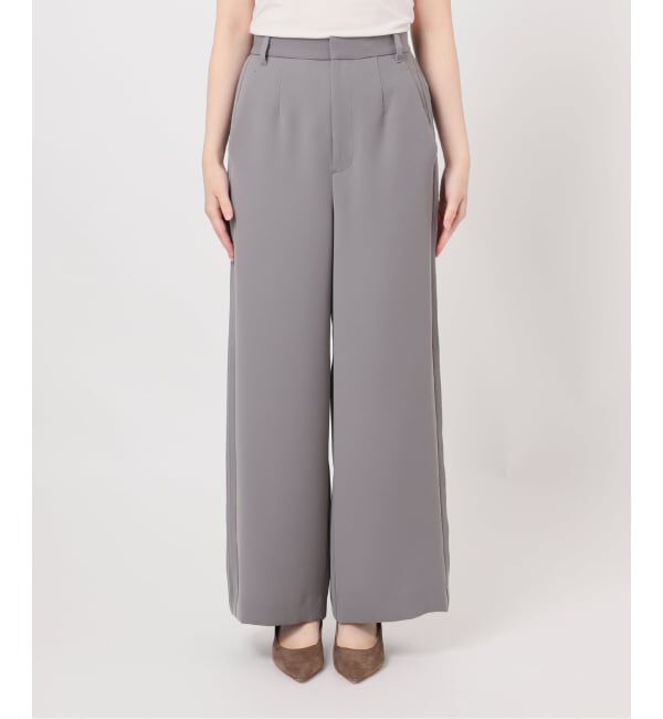 NOBLE「サイドラインピンタックパンツ」|スラックス|