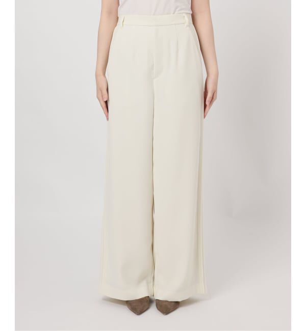 NOBLE「サイドラインピンタックパンツ」|スラックス|