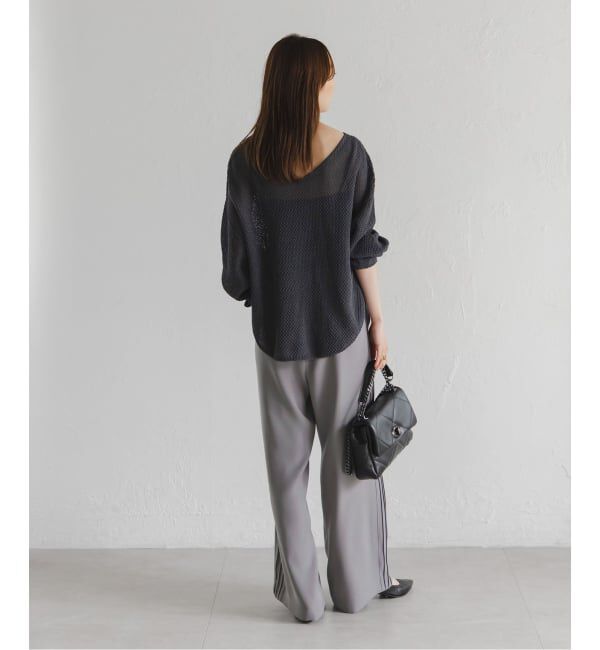 NOBLE「サイドラインピンタックパンツ」|スラックス|