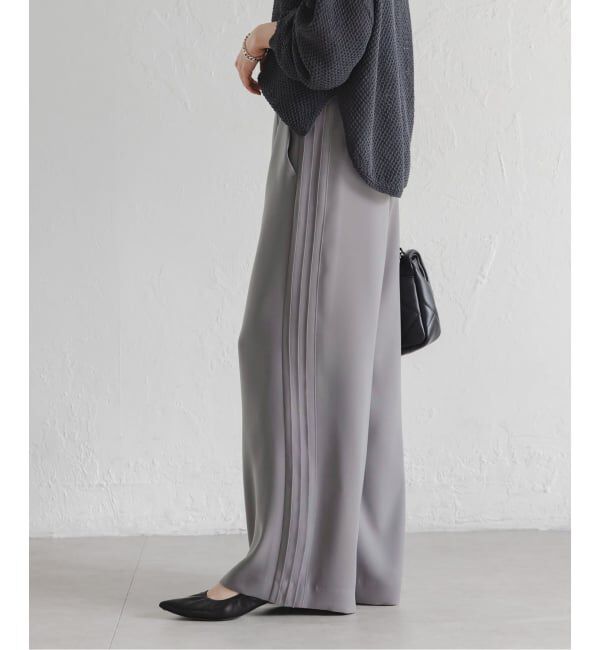 NOBLE「サイドラインピンタックパンツ」|スラックス|