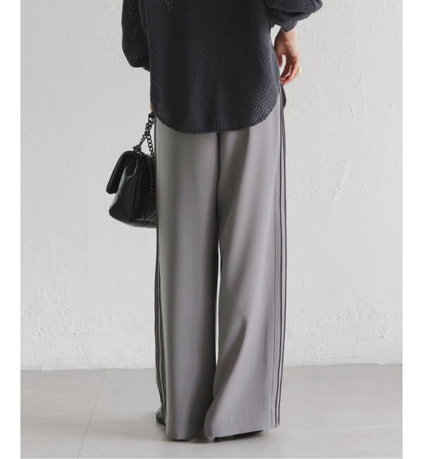 NOBLE「サイドラインピンタックパンツ」|スラックス|