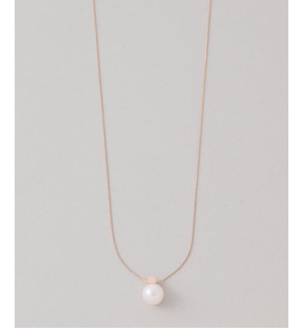 Lilas by Spick&Span「《WEB限定》パール*キューブネックレス K10」|ネックレス|