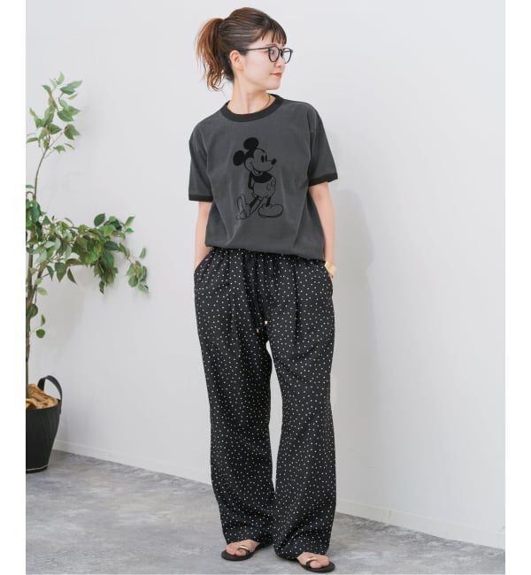 Spick and Span「《WEB限定 / 追加》ドットプリントイージーストレートパンツ」|スラックス|