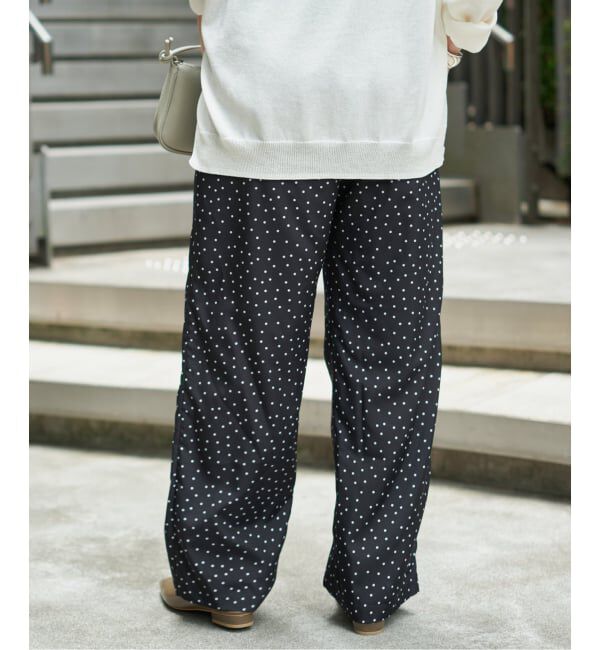 Spick and Span「《WEB限定 / 追加》ドットプリントイージーストレートパンツ」|スラックス|