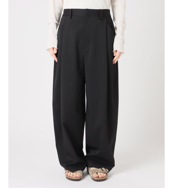 FRAMeWORK「≪洗える / 追加≫タックカーブバックゴムパンツ」|スラックス|