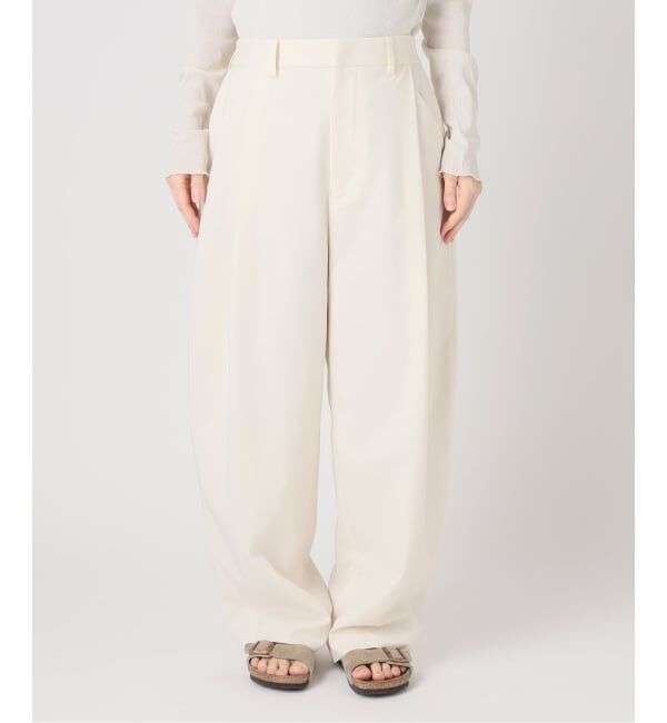 FRAMeWORK「≪洗える / 追加≫タックカーブバックゴムパンツ」|スラックス|