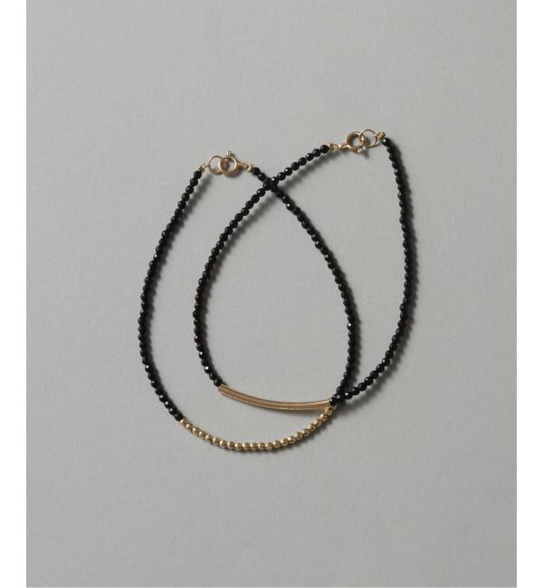 Lilas by Spick&Span「ゴールドパイプオニキスブレスレット K10」|ブレスレット・バングル|