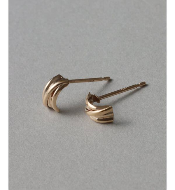 Lilas by Spick&Span「《WEB限定》クロスラインピアス K10（両耳）」|ピアス|