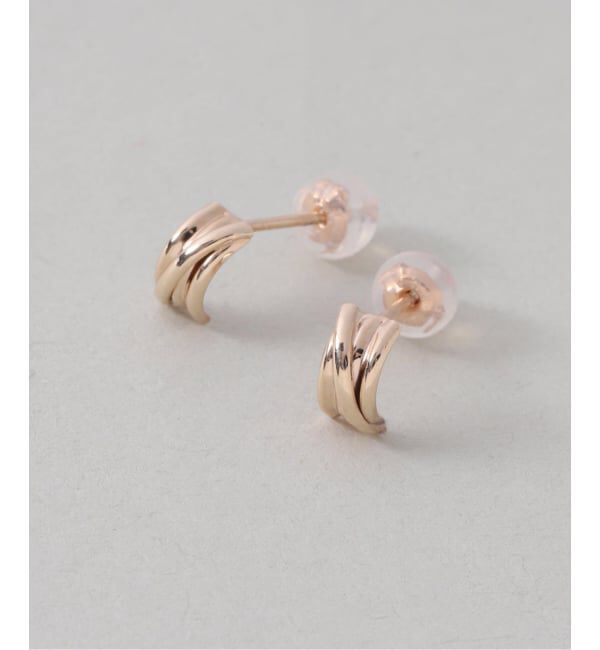 Lilas by Spick&Span「《WEB限定》クロスラインピアス K10（両耳）」|ピアス|