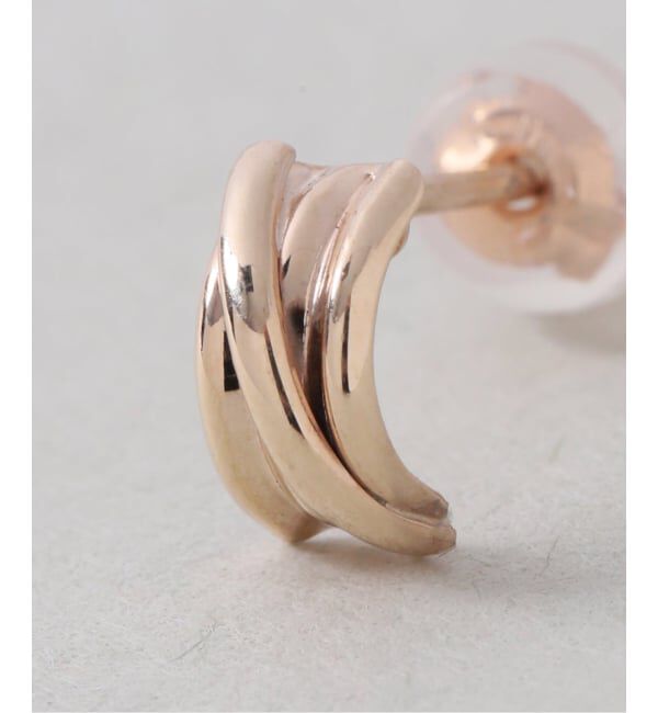 Lilas by Spick&Span「《WEB限定》クロスラインピアス K10（両耳）」|ピアス|