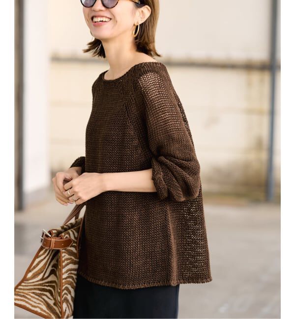 FRAMeWORK「≪追加≫LINEN CORD ニット 2」|ニット・セーター|ブラウン