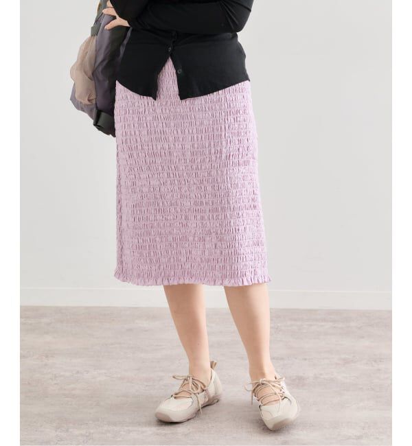 U by SPICK&SPAN「《予約》Atelier Edition/アトリエ エディション SMOCKED BANDING SKIRT」|スカート|