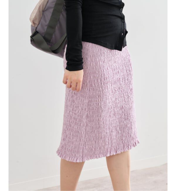 U by SPICK&SPAN「《予約》Atelier Edition/アトリエ エディション SMOCKED BANDING SKIRT」|スカート|