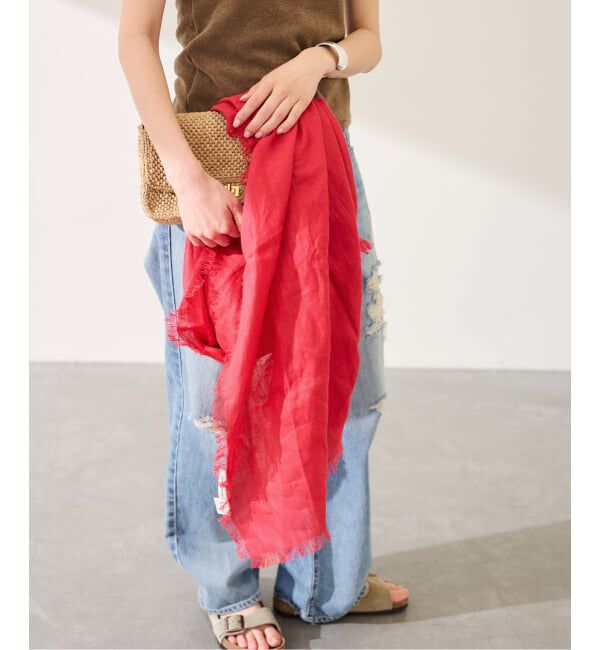 FRAMeWORK「ASAUCE MELER/アソースメレ オーガニックリネンドライキャンバススクエア100」|ストール|