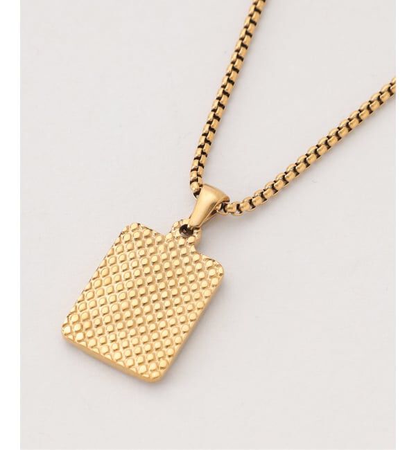 NOBLE「《予約》PETIT MOMENTS/プティモーメント Intial Rectangle Pendant Necklace」|ネックレス|