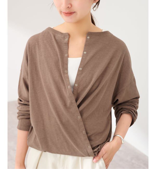 FRAMeWORK「HEMP COTTON リングドット3WAY カーディガン」|カーディガン|