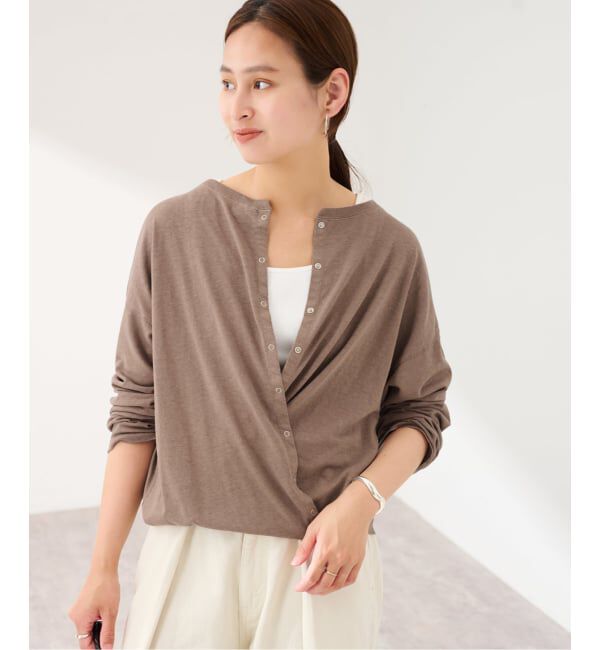 FRAMeWORK「HEMP COTTON リングドット3WAY カーディガン」|カーディガン|ベージュ