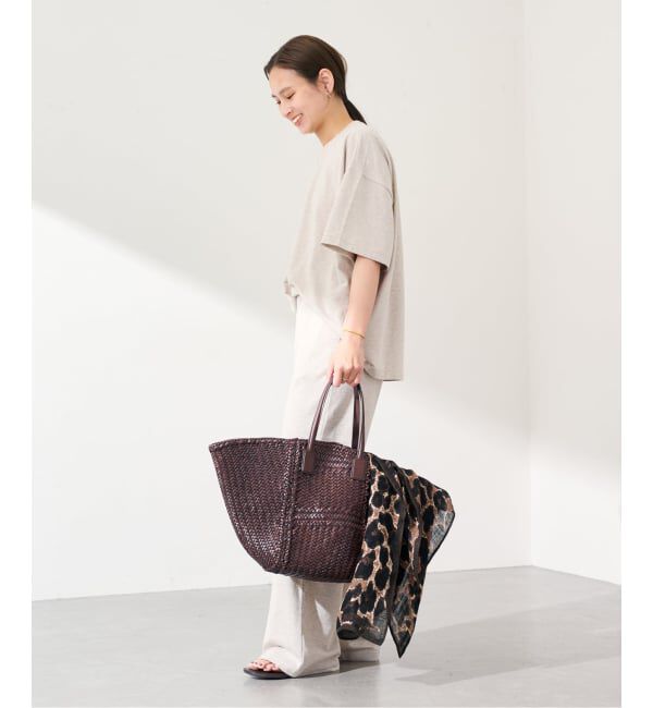 FRAMeWORK「≪予約≫MANIPURI/マニプリ リネンストール120 レオパードベグ」|ストール|