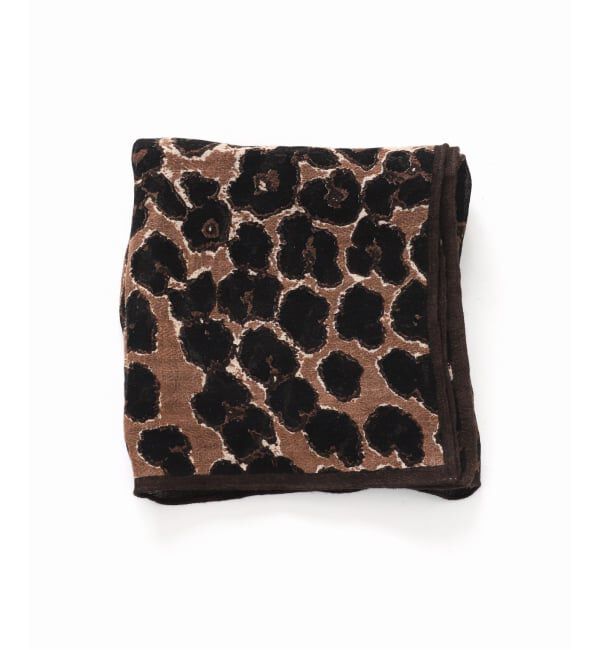 FRAMeWORK「≪予約≫MANIPURI/マニプリ リネンストール120 レオパードベグ」|ストール|