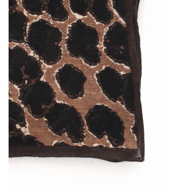FRAMeWORK「≪予約≫MANIPURI/マニプリ リネンストール120 レオパードベグ」|ストール|