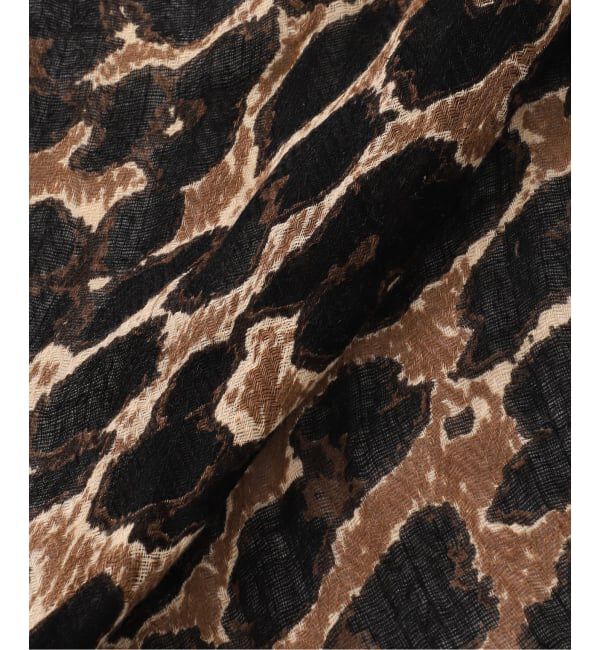 FRAMeWORK「≪予約≫MANIPURI/マニプリ リネンストール120 レオパードベグ」|ストール|