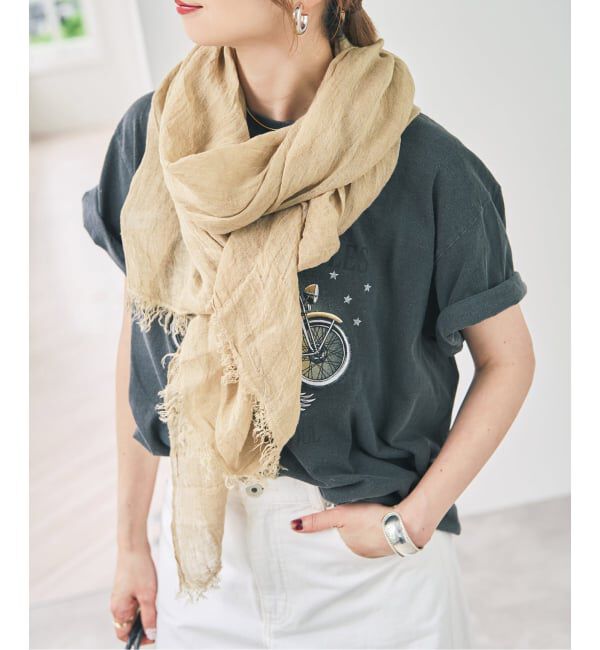 Spick and Span「《新色有り / 追加予約》CHLORIS / クロリス リネンストール」|ストール|