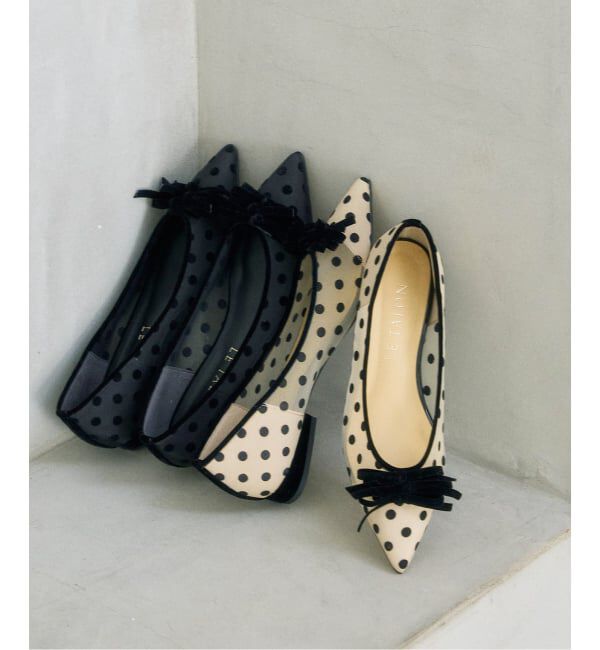  「《追加予約》ポインテッドチュールメニーリボンフラット」|その他|