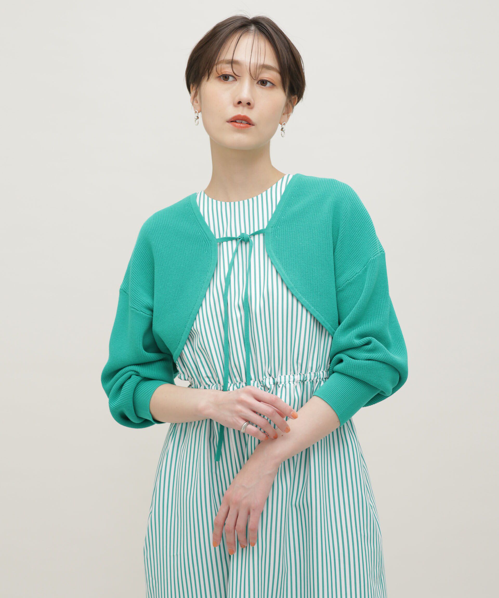 nano･universe「LB.03/GIZA強撚コットンボレロ」|ニット・セーター|