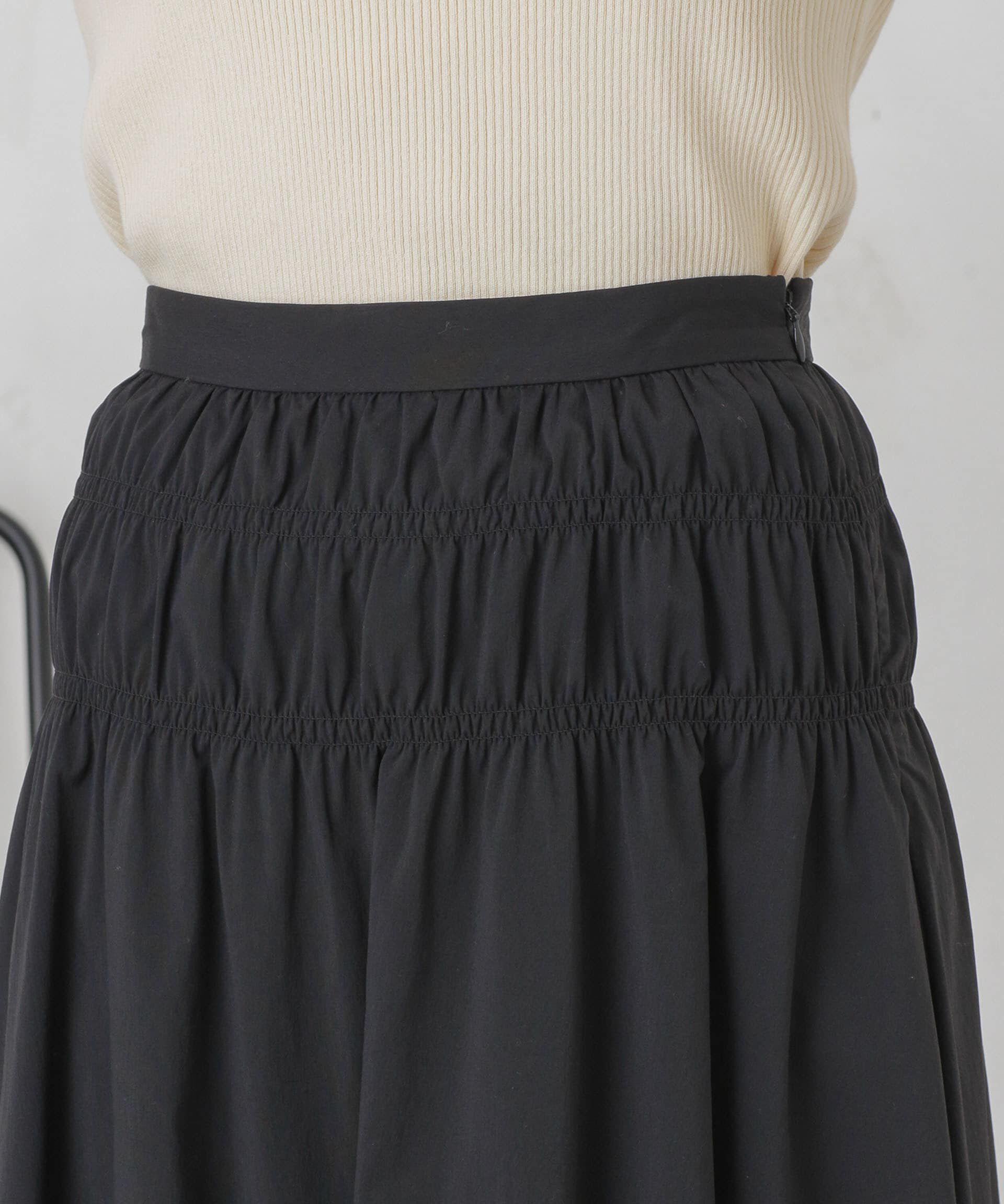 nano･universe「シャーリングギャザーバルーンスカート」|スカート|