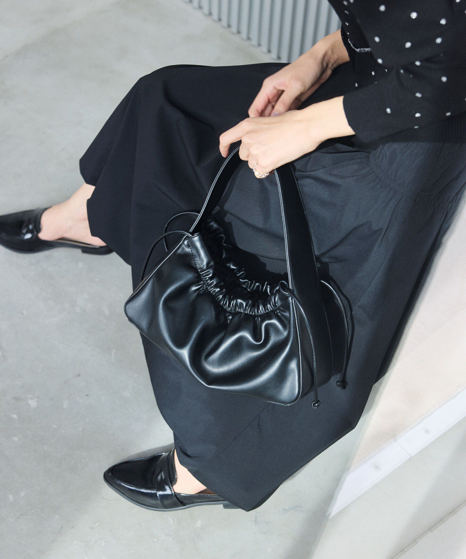 nano･universe「シャーリングギャザーバルーンスカート」|スカート|