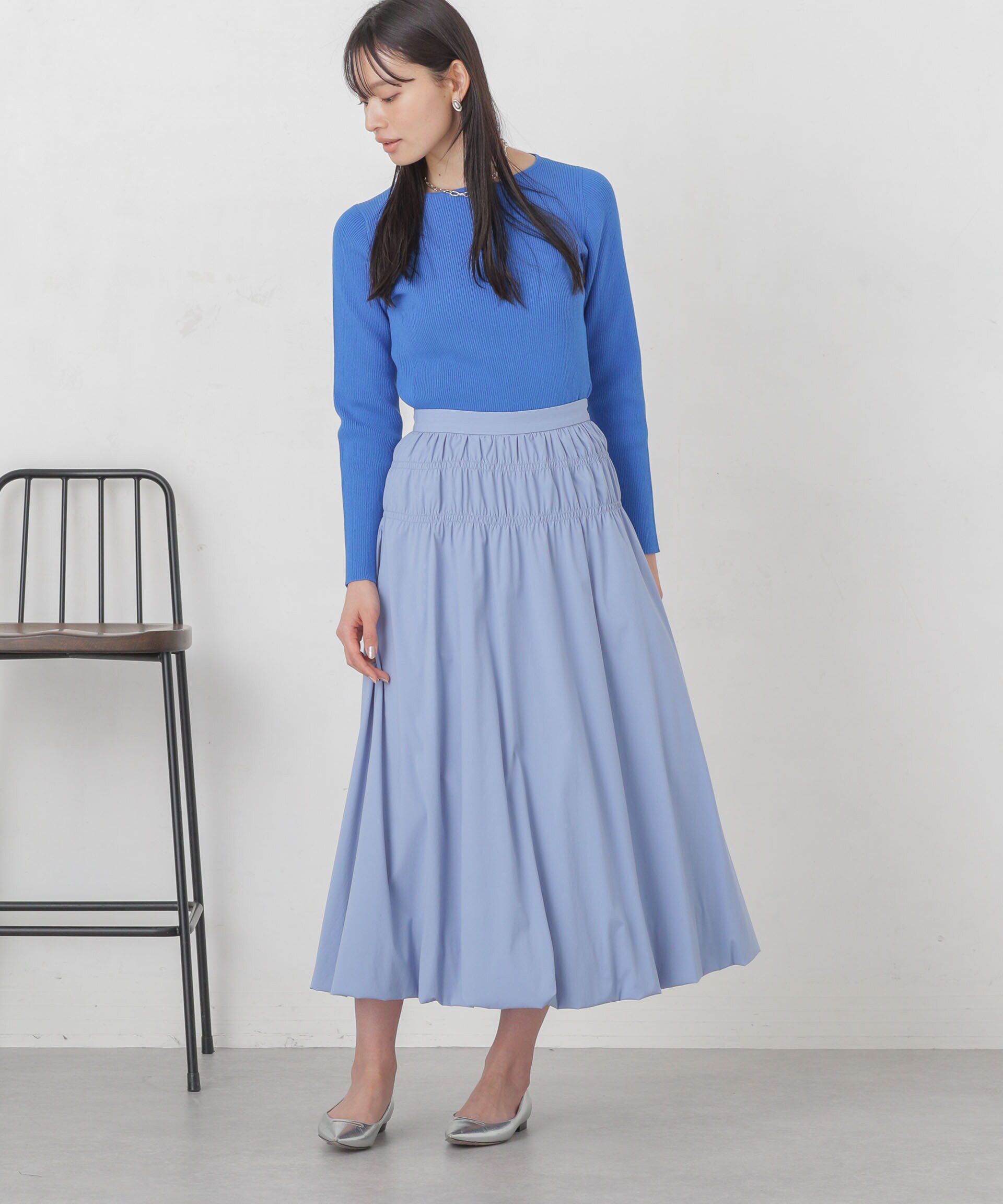 nano･universe「シャーリングギャザーバルーンスカート」|スカート|