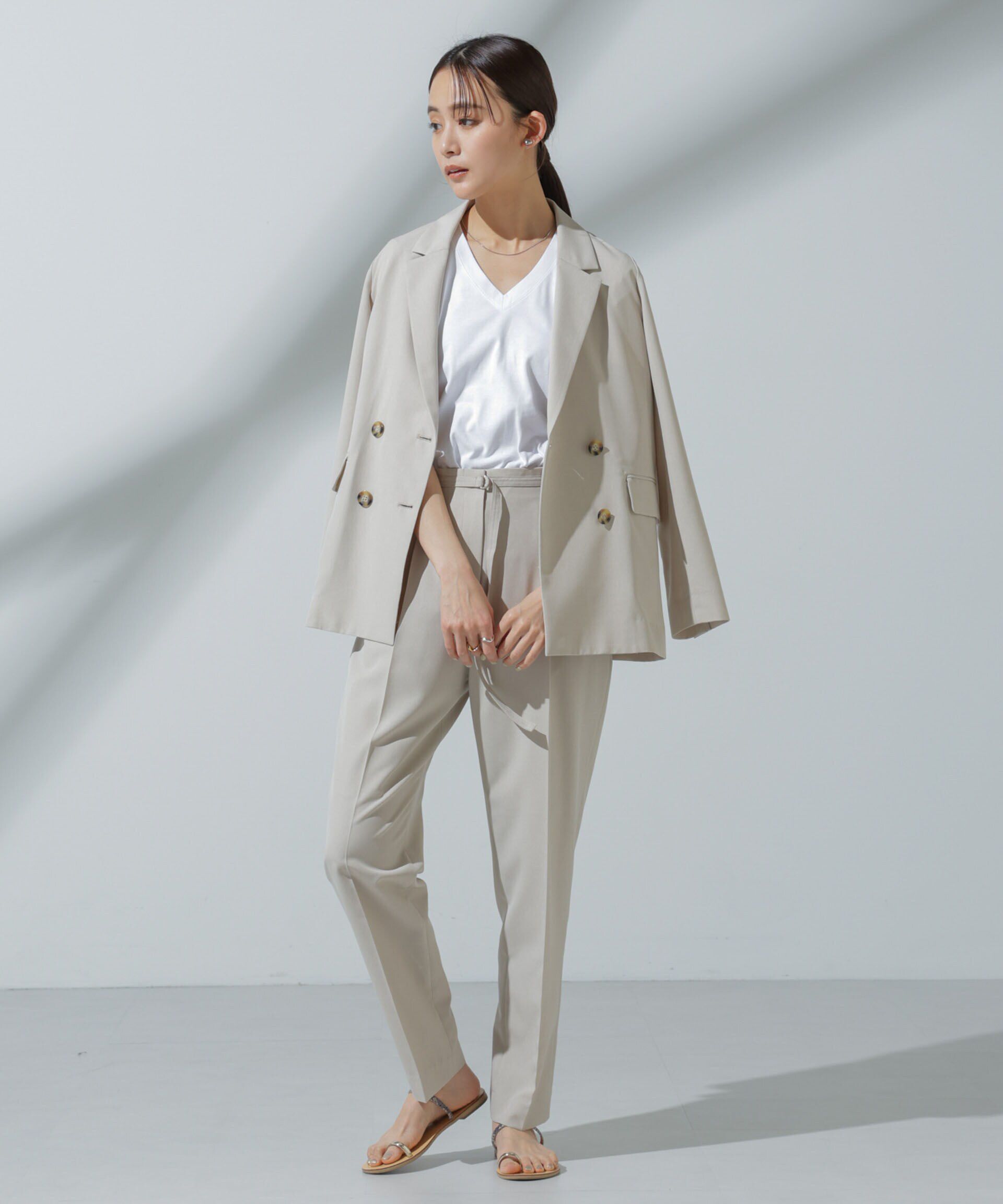 nano･universe「Anti Soaked(R) 汗染み防止 VネックTシャツ」|Tシャツ・カットソー|