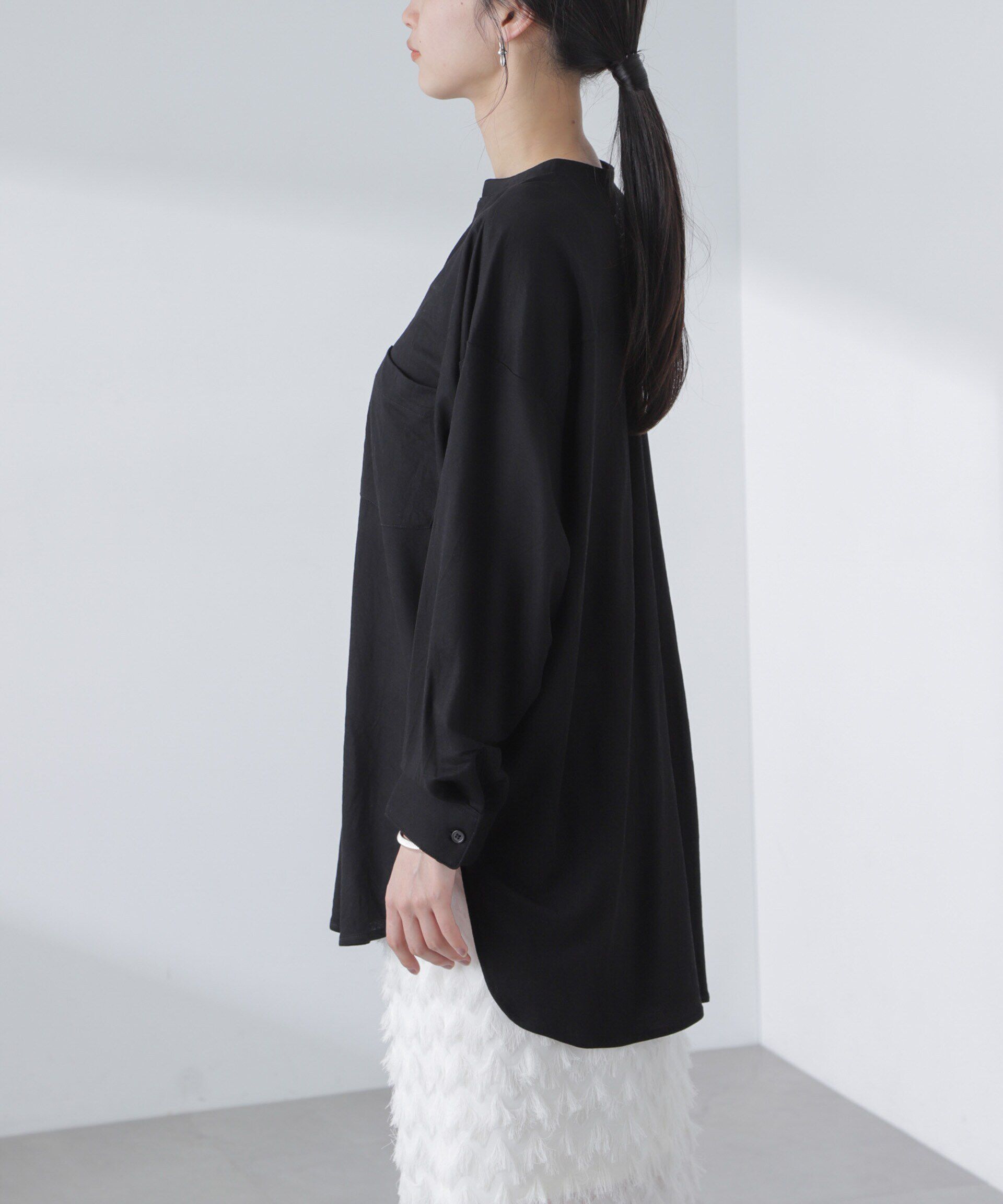 nano･universe「シアーカットワイドシャツ」|Tシャツ・カットソー|